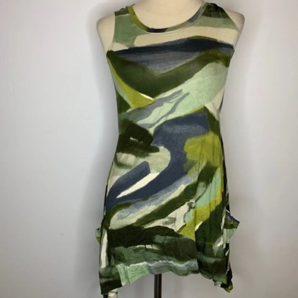New LOGO by Lori Goldstein Printed Knit Tank | Size XXS
